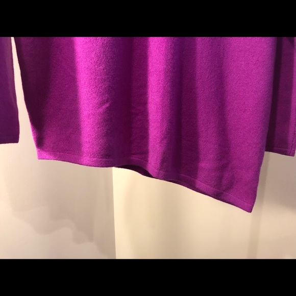 Ann Taylor asymmetrical purple sweater - Picture 6 of 6